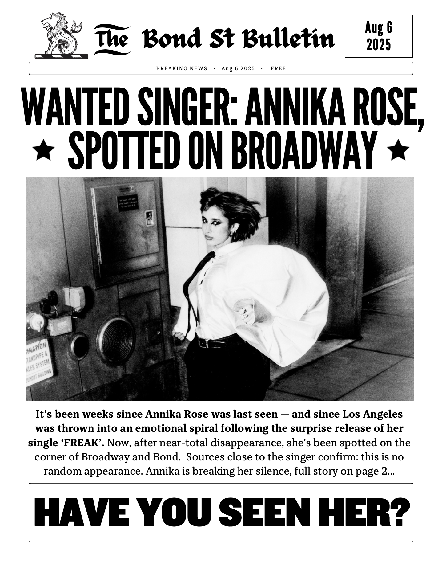 The Bond St Bulletin
