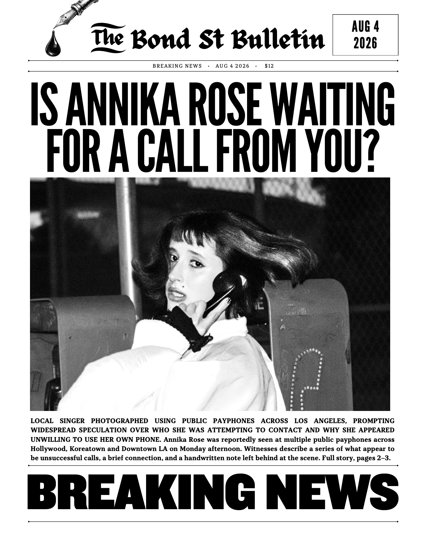 The Bond St Bulletin (Aug 4th) (Physical Copy)